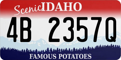 ID license plate 4B2357Q
