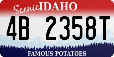 ID license plate 4B2358T
