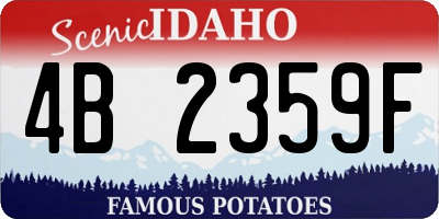 ID license plate 4B2359F