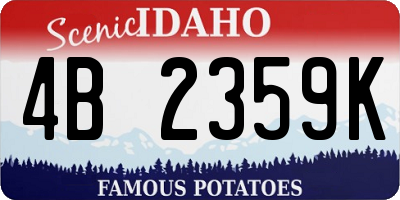 ID license plate 4B2359K