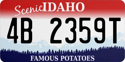 ID license plate 4B2359T