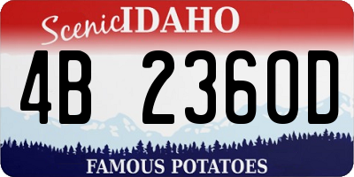 ID license plate 4B2360D
