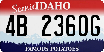 ID license plate 4B2360G
