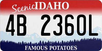 ID license plate 4B2360L
