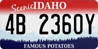 ID license plate 4B2360Y