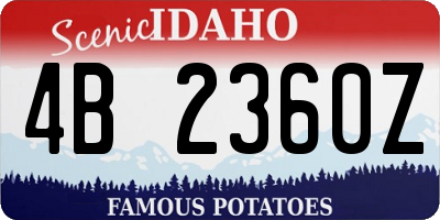 ID license plate 4B2360Z
