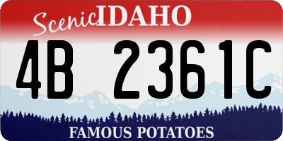 ID license plate 4B2361C