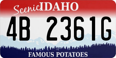 ID license plate 4B2361G