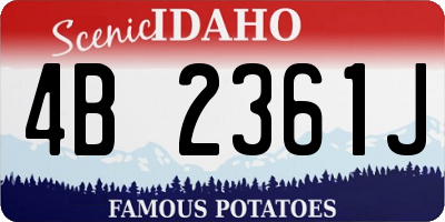 ID license plate 4B2361J