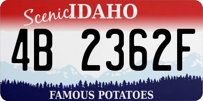 ID license plate 4B2362F