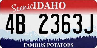 ID license plate 4B2363J