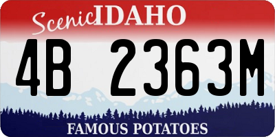 ID license plate 4B2363M