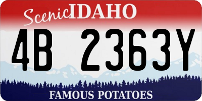 ID license plate 4B2363Y