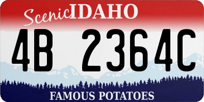 ID license plate 4B2364C