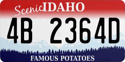 ID license plate 4B2364D