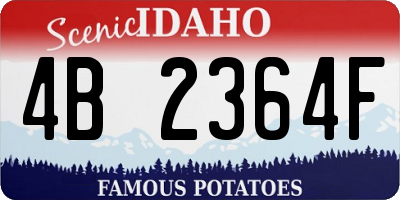 ID license plate 4B2364F
