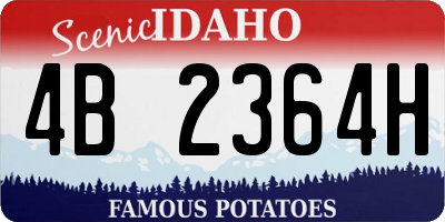 ID license plate 4B2364H