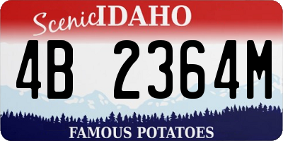 ID license plate 4B2364M