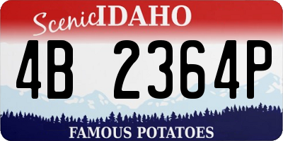 ID license plate 4B2364P