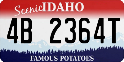 ID license plate 4B2364T