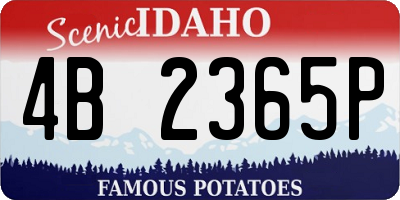ID license plate 4B2365P