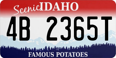 ID license plate 4B2365T