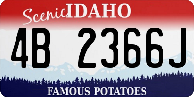 ID license plate 4B2366J