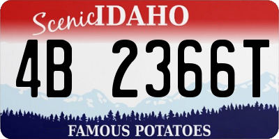 ID license plate 4B2366T