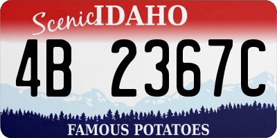 ID license plate 4B2367C