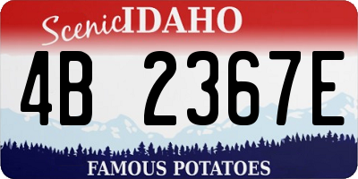 ID license plate 4B2367E