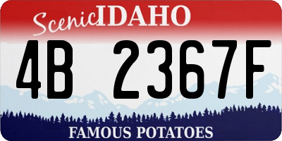 ID license plate 4B2367F