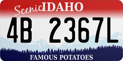 ID license plate 4B2367L