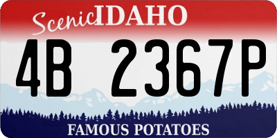 ID license plate 4B2367P