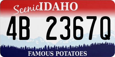 ID license plate 4B2367Q