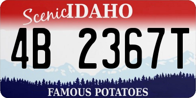 ID license plate 4B2367T