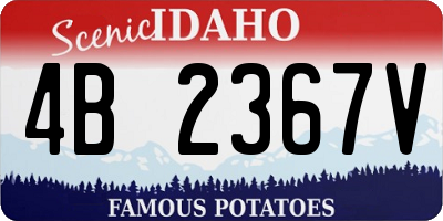 ID license plate 4B2367V