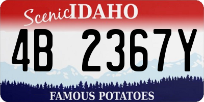 ID license plate 4B2367Y