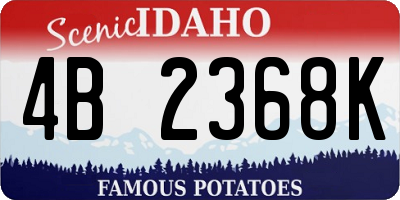 ID license plate 4B2368K