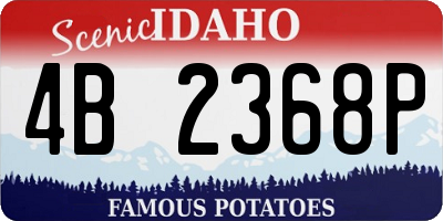 ID license plate 4B2368P