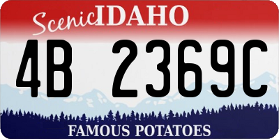 ID license plate 4B2369C