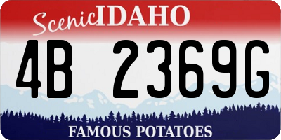 ID license plate 4B2369G
