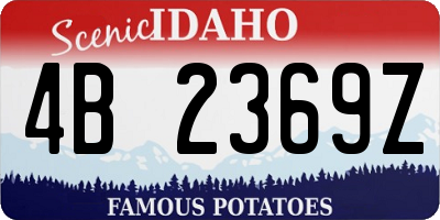 ID license plate 4B2369Z