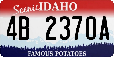 ID license plate 4B2370A