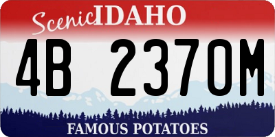 ID license plate 4B2370M