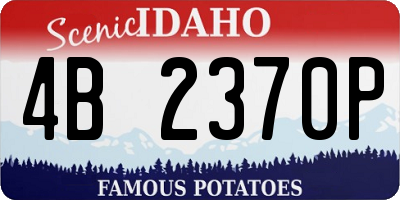 ID license plate 4B2370P