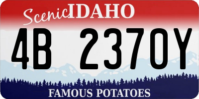 ID license plate 4B2370Y
