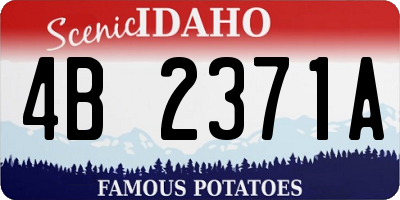ID license plate 4B2371A