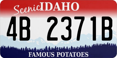ID license plate 4B2371B
