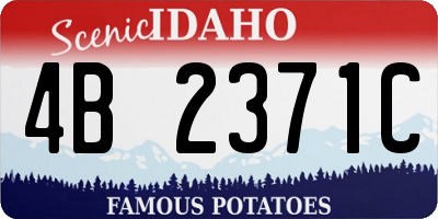 ID license plate 4B2371C
