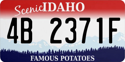 ID license plate 4B2371F